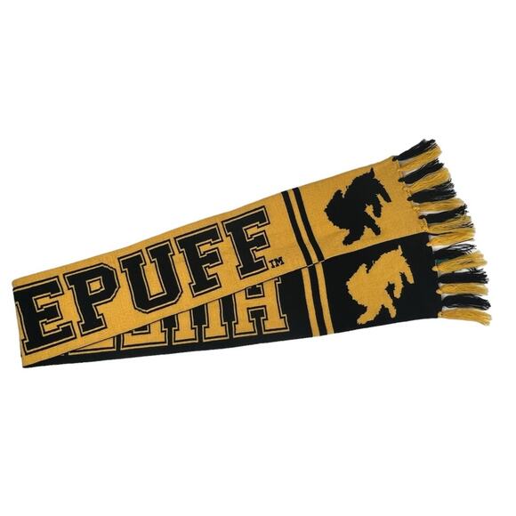 Harry Potter Warner Brothers Hufflepuff Reversible Scarf Unisex Black Go… - Picture 4 of 6